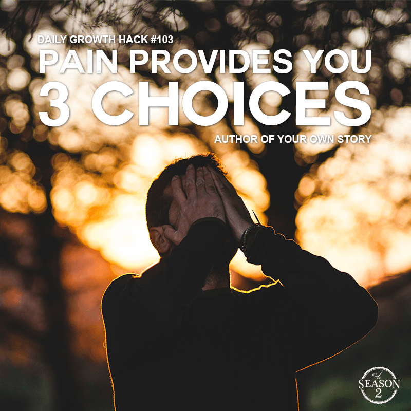 Pain Provides You 3 Choices